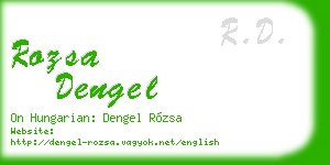 rozsa dengel business card
